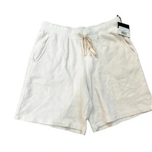 Velvet by Jenny Graham White Laguna Organic Fleece Beach Cotton Shorts Sz S NWT